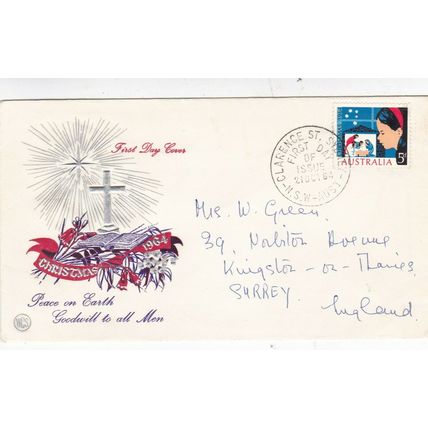 Australia 1964 Christmas FDC Clarence St Sydney cancel written VGC