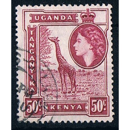 Kenya Uganda Tanganyika 1954 SG173 KUT10 Giraffe 50c Used Stamp