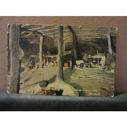 A NATIVE hut. AFRICA unused vintage postcard by Valentine =