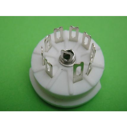 One B9A ( B9G ) Chassis Mount, Ceramic, Valve / Tube Socket