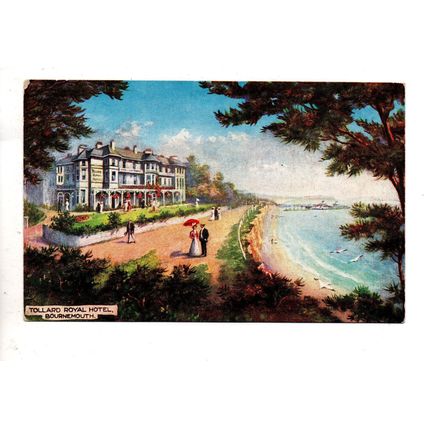 NICE PRINTED PROMOTIONAL POSTCARD FOR TOLLARD ROYAL HOTEL BOURNEMOUTH (352)