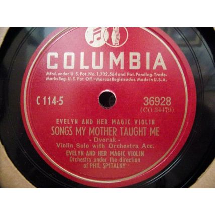Evelyn and Her Magic Violin-10" 4 LPs-1947-EX/VG. *Columbia C-114