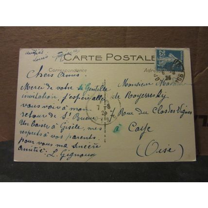 SAINT-BRIEUC- PORT MARTIN , FRANCE used antique postcard 1923 pm