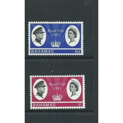 Bahamas stamps royalty royal visit sg271 hm set sg 272