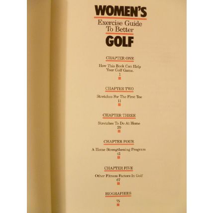 WOMEN'S EXERCISE GUIDE TO BETTER GOLF INCLUDES EXERCISE REMINDER CARDS