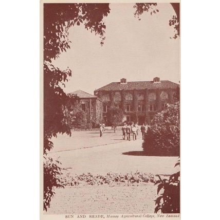 Massey Agricultural College Sun & Shade Gardens New Zealand Rare Photo Postcard