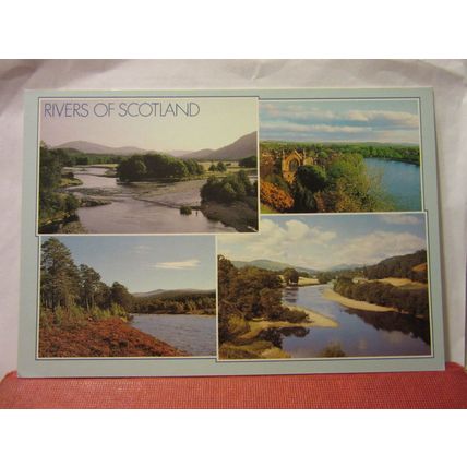 multiview, RIVERS OF SCOTLAND unused larger postcard by DRG /