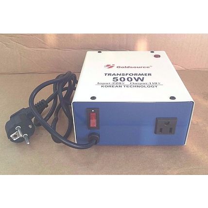 TRANSFORMADOR DE CORRIENTE PARA USAR EQUIPOS 120V DE USA EN ESPAÑA 500W MAXIMO