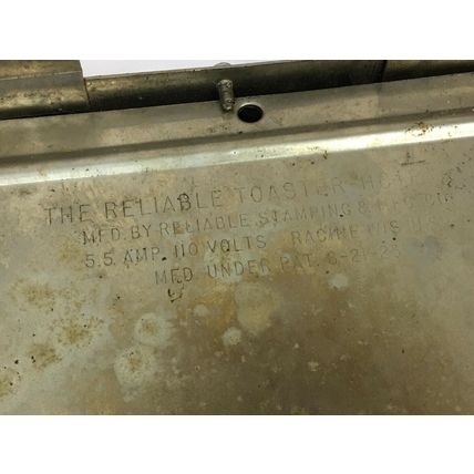 Reliable Toaster Hotplate vintage stamping co