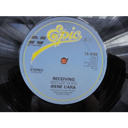 Irene Cara 1984 12" Single The Dream (Hold On To Your Dream) b/w Receiving
