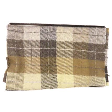 Mens Tradional Checked Scarf Soft Black & Grey Super Soft Comes Boxed Gift