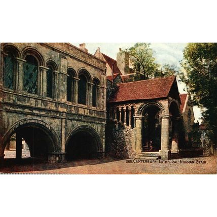 Canterbury Cathedral, Norman Stair, Kent, England, Photochrom Postcard