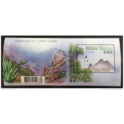 Cabo Verde 2010 - Aeras Protegidas Monte Gordo Birds Oiseaux Vögel bloc MNH