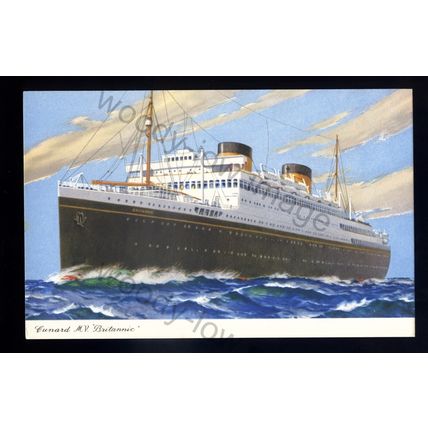 LS2763 - White Star Liner - Britannic - built 1930 - postcard