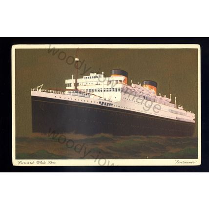 LS2761 - White Star Liner - Britannic - built 1930 - postcard