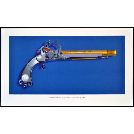 SCOTTISH SNAPHAUNCE PISTOL 1963 Ronald Paton PRINT