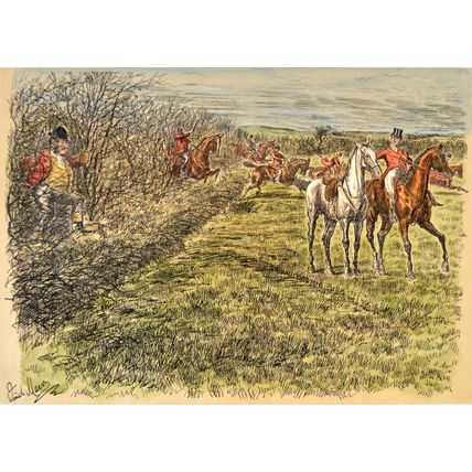 MOSES AMONG THE BULL-FINCHES 1886 George Finch Mason - Horses VICTORIAN PRINT #1