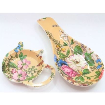 Blossom Melamine Spoon & Teabag Holder Set Kitchen Household Gift Home