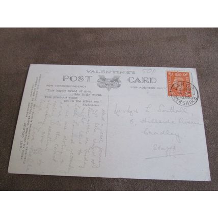 1940s Valentines Postcard - Battle of Largs Monument Ayrshire - Artist A558