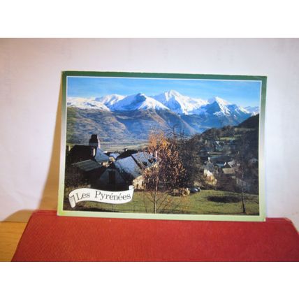 PYRENEES VILLAGE , FRANCE used postcard 1993 pm =