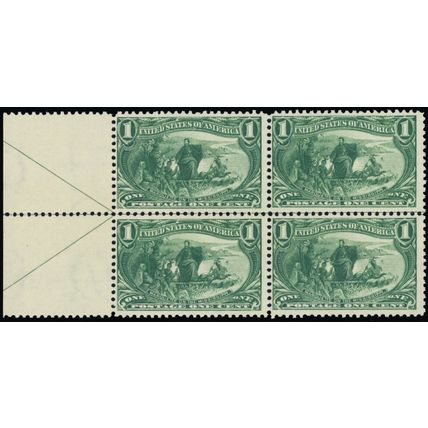 285, Mint NH 1¢ Arrow Block SCV $300+ * Stuart Katz