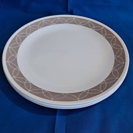 Lot 4 Corelle SAND SKETCH Dinner PLATES 6 3/4 Salad Dessert Livingware Salad