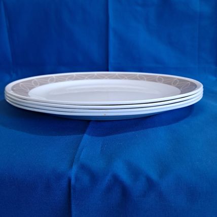 Lot 4 Corelle SAND SKETCH Dinner PLATES 6 3/4 Salad Dessert Livingware Salad