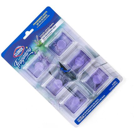 Clorox Fraganzia Adhesive Garbage Can Air Freshener Gel, Lavender with Eucalyptu