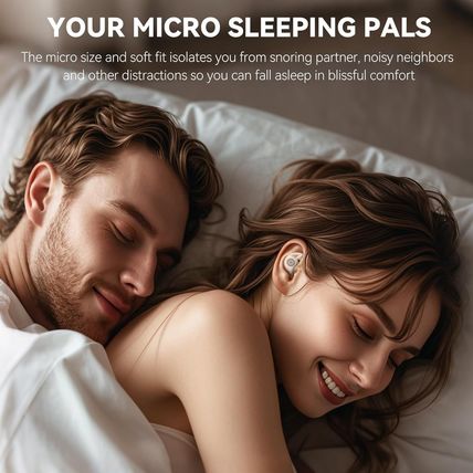 Sleepals Micro Sleep Earbuds for Side Sleepers, Noise Reduction, Slim, 28 Hour