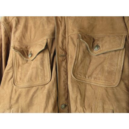 Vintage Levi's Westernwear Tan Leather Jacket Warm Winter Insulated Soft XL Tall