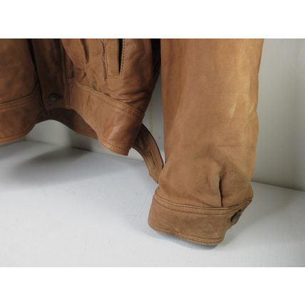 Vintage Levi's Westernwear Tan Leather Jacket Warm Winter Insulated Soft XL Tall