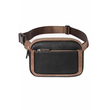 Black Adjustable Strap Mini PU Leather Crossbody Bag
