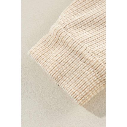 Oatmeal Corduroy Flap Pocket Button Up Shacket