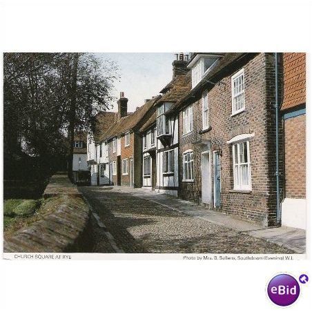 Rye, East Sussex Church Square 1970s postcard