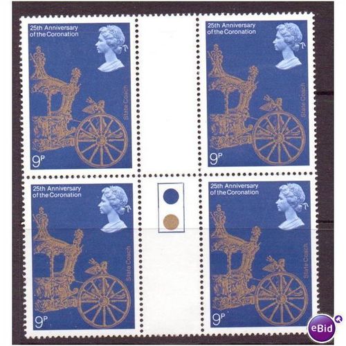 commemoratives gb sg1059 gutter pair block