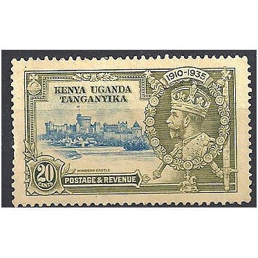 KUT 1935 SG124 20c Light Blue & Olive-Green Silver Jubilee Mounted Mint ..