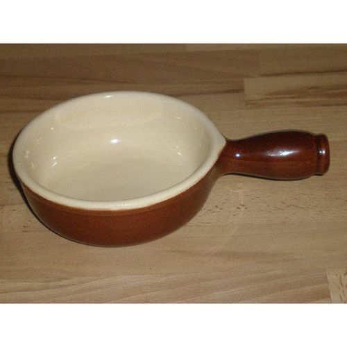 French Emile Henry Brown Glazed Entree Dish