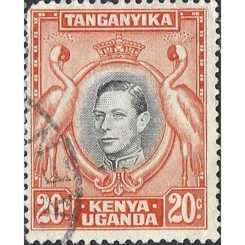 K.U.T, King George VI, Grey-crowned Crane, orange 1938, 20c, #4