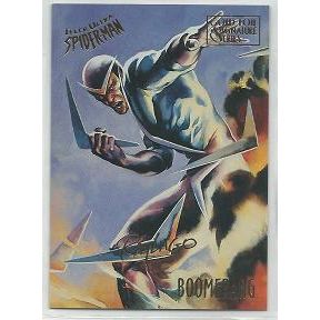 SPIDER-MAN FLEER ULTRA ' GOLD SIGNATURE ' card # 8 BOOMERANG