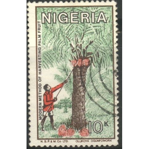 Nigeria 1986 - SG516 - 10k multi - Harvesting Oil Palm - used