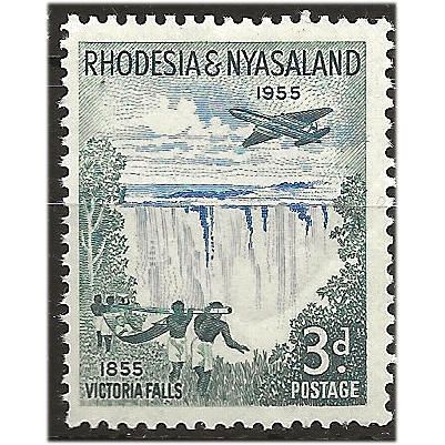 Rhodesia & Nyasaland 1955 SG16 3d Ultramarine & Deep Turquoise Blue M/Mint . ..