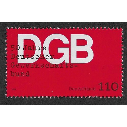 GER 1999 110pf '50TH ANN OF TRADE UNIONS' FINE USED (EBID63-000)