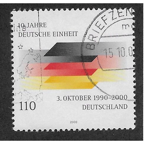 GER 2000 110pf '10TH ANN REUNIFICATION ' FINE USED (EBID63-003)