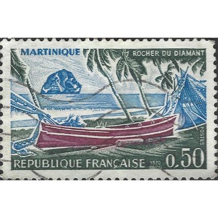 FRANCE, Tourism, Martinique, green 1970, 0.50F