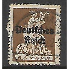 GERMAN STATES BAVARIA 1920 F.P GLASS 40pf BISTRE BROWN SG 262 FINE USED#