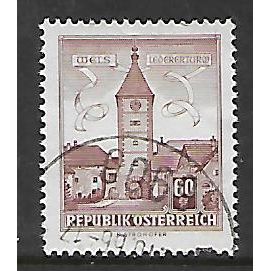 AUSTRIA 1957 BUILDINGS LEDERER TOWER 6Og BROWN SG 1299 FINE USED#