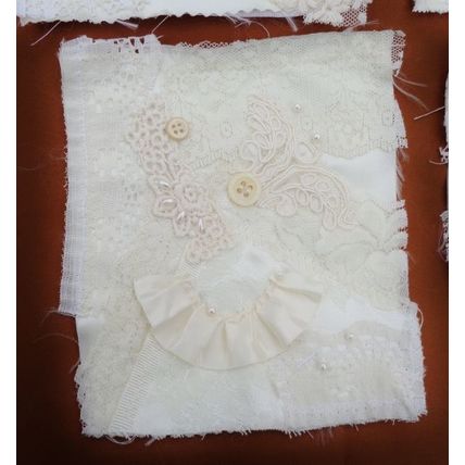 Cream Snippet Blocks 5x6 Inch 4 Pieces Junk Journal 010