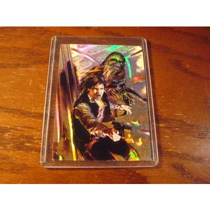 1996 Topps Finest, STAR WARS MATRIX, #1, HanSolo & Chewbacca