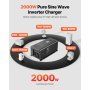 Vevor 2000W Pure Sine Wave Inverter Charger DC 12V to AC 120V Power Inverter