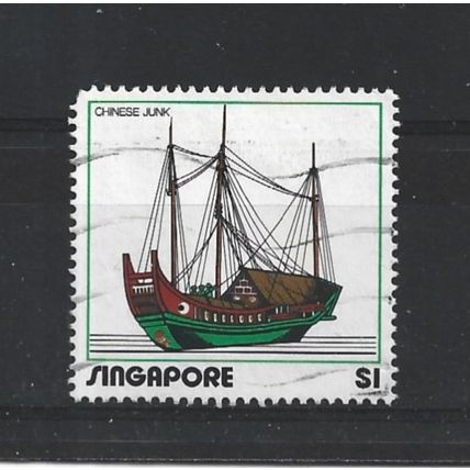Singapore.SG187 $1 Chinese junk.Fine Used.Jun25